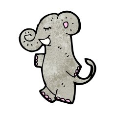 Cartoon Elephant N125