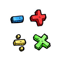 Cartoon Math Symbols N9