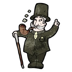 cartoon rich victorian gentleman N3