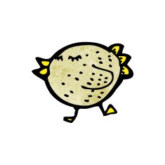 funny cartoon bird N271