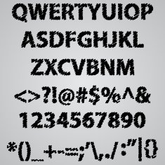 Alphabet scribble