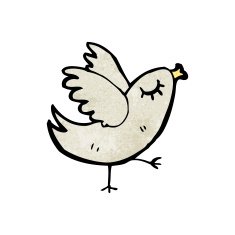cartoon little bird N45