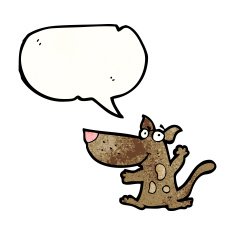 happy little dog cartoon