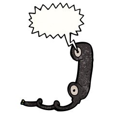 cartoon telephone receiver N12