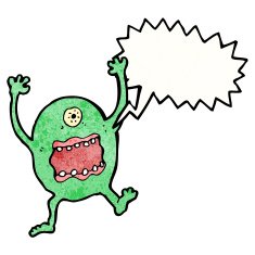 shouting alien cartoon N8