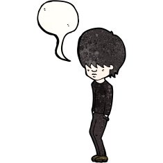 cartoon goth teen boy N2