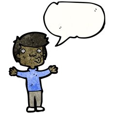 cartoon whistling boy N25