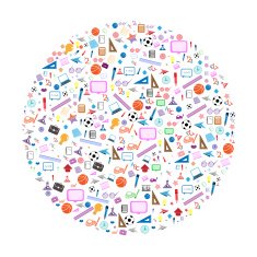 seamless pattern with colorful school icons N23