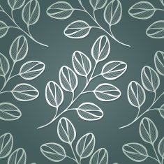 Seamless floral pattern with leaves N11