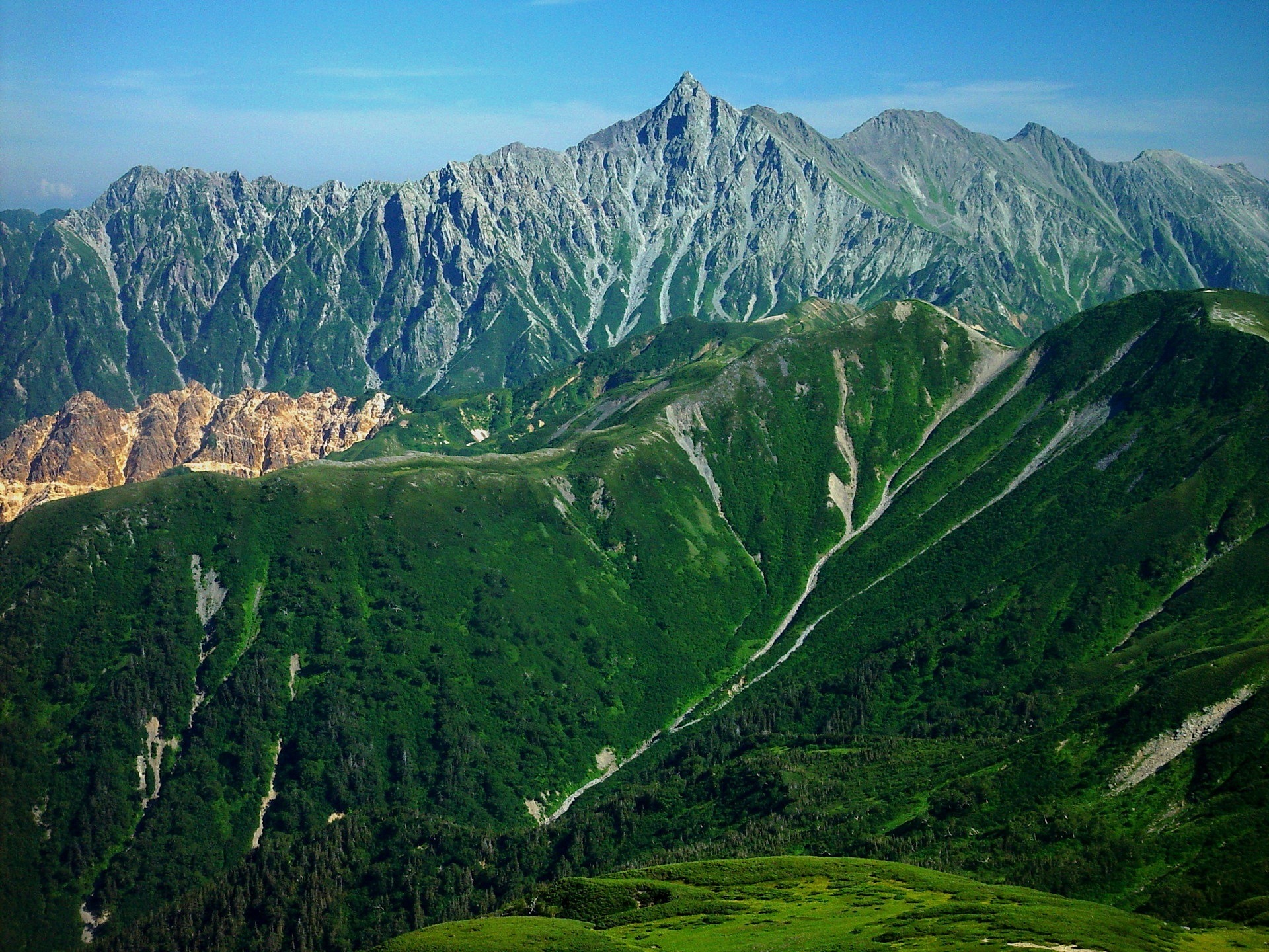 Green mountain yari in japan free image download