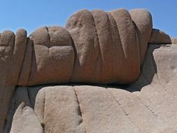 rocks in the national park in California close-up