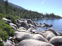 rocky lake coast