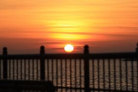 sunrise over lake Michigan