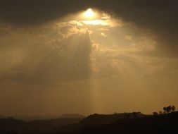 eventide sunset in the clouds