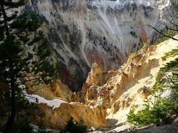 cradle in a canyon in yellowstone national park