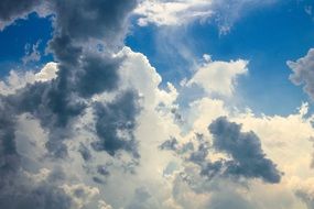blue and white clouds in the sky