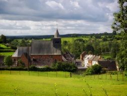 photo of the church in a village