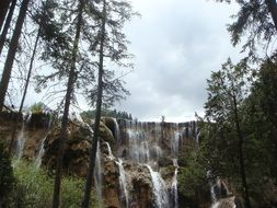 landscape view of waterfalls