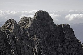 landscape of rocky mountains in japan
