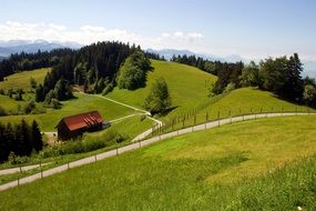 panorama of the picturesque landscape in vorarlberg