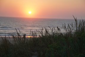Ocean in Biscarrosse at dusk