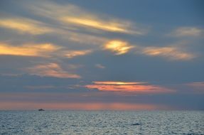 landscape of the sunshine over the ocean