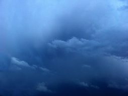 dark blue sky in thunderstorm