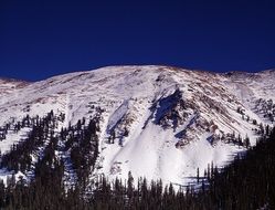 winter landscape with snowy mountain
