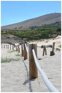 rope fence on the beach in Majorca