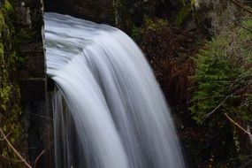 white waterfall channel autumn nature