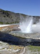 yellowstone geyser in national park wyoming