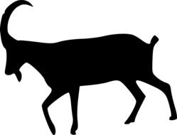 animal goat silhouette drawing