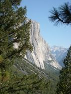 panorama of rocks in yosemite park