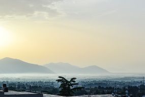 landscape view mist