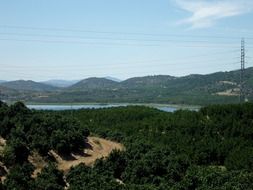 river and green mountains in Spain