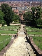 high staircase in a garden in Florence