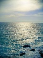 ocean horizon in the clouds