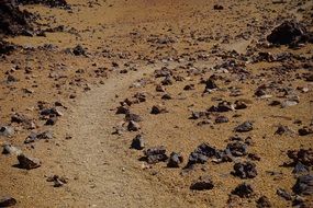 lunar landscape rock path