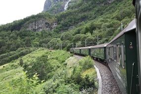 railway on the mountain in norway