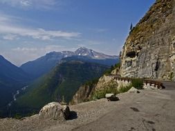 mountains in glacier national park in montana