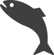 fish symbol on white background