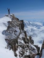 Picture of mountain climber on a top