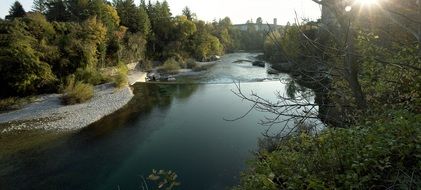 panoramic view of the river in the Friuli area