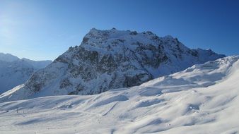 mountains alpine winter landscape