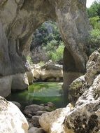 Arched passage in the rock