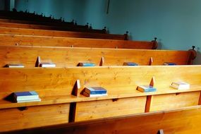 rows of church benches