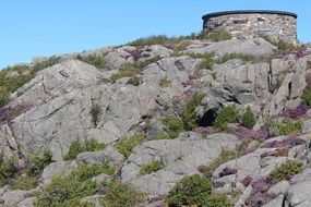 tower on the rocky coast of sweden