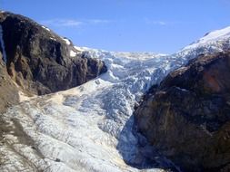 glacier in alaska on a sunny day