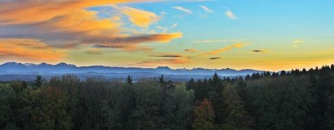beautiful and delightful panorama mountain