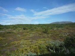 iceland blue sky landscape